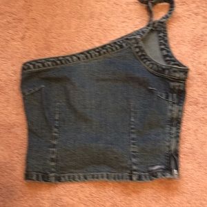 Juniors DKNY Jean Crop Top
